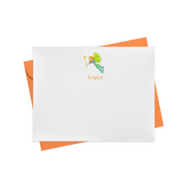 Fairy Flat Note Card printed on white paper.