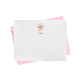 Magnolia Flat Note Card printed on white paper.
