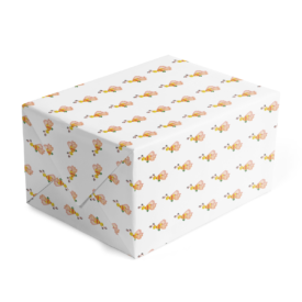 Bee Classic Gift Wrap printed on White paper.
