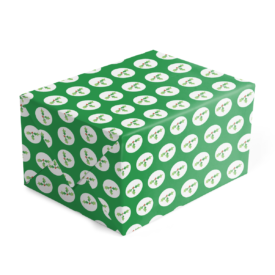 Holly Preppy Gift Wrap printed on 70lb White paper.