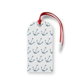 Anchor Motif Gift Tag printed on White paper.