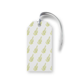 Fern Motif Gift Tag printed on White paper.