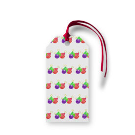 Ornaments Motif Gift Tag printed on White paper.