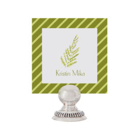 Fern Place Card printed on White paper.