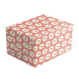 bee preppy gift wrap printed on 70lb paper.
