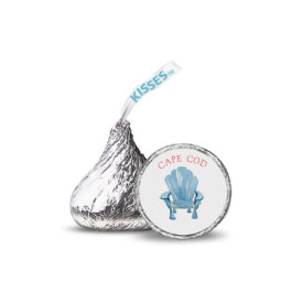 Adirondack Chair Candy Sticker that fits on the bottom of a Hershey's kiss.