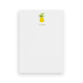 pineapple classic notepad printed on White paper.