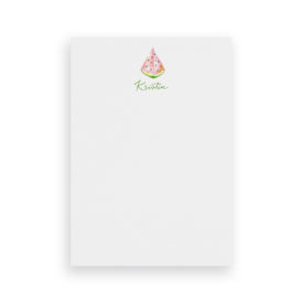 watermelon classic notepad printed on White paper.
