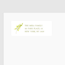 fern image adorns a return address label