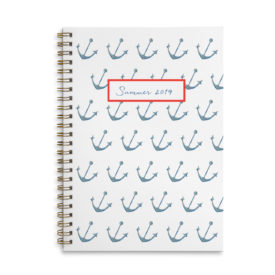 Anchor Spiral Notebook with blank pages.