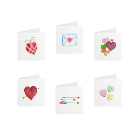 Valentine's Day Gift Enclosures printed on White paper.
