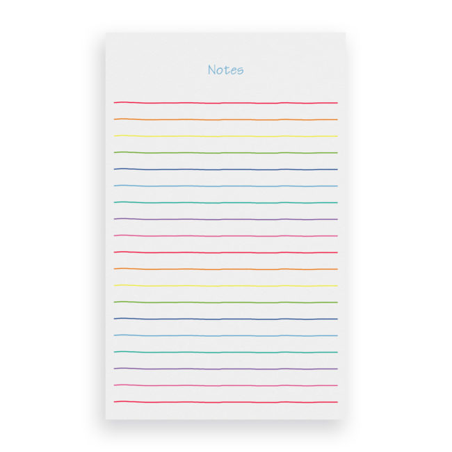 striped notepad