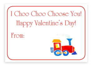 Choo Choo Train Classroom Valentine 