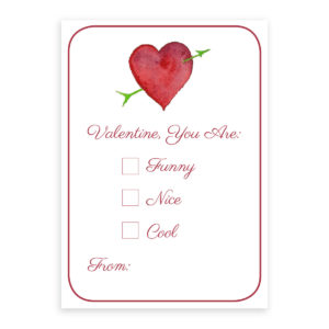 Heart with Arrow Valentine Classroom Exchange 