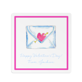 Love Letter image printed on a Square Gift Sticker