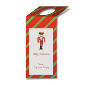 Wine Bottle Tag featuring a nutcracker image